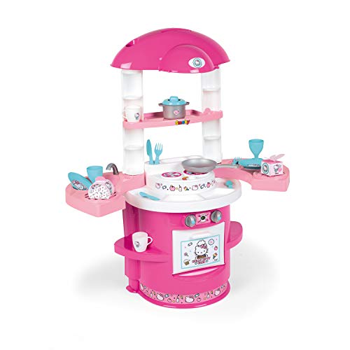 Smoby Hello Kitty - Cocina Cooky con 17 Accesorios, para Niños a partir de 3 Años - 72 x 30 x 80 cm