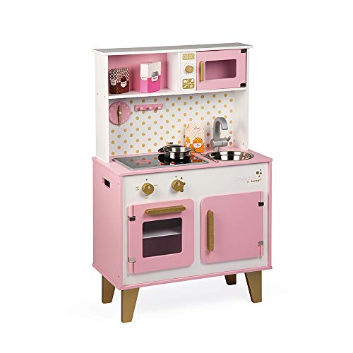 Janod- Cancy Chic Cocina para Niños, Color rosa/blanco (Juratoys J06554)