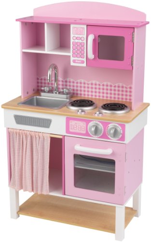 KidKraft 53198 Cocina de juguete Home Cookin' de madera para niños - Rosa