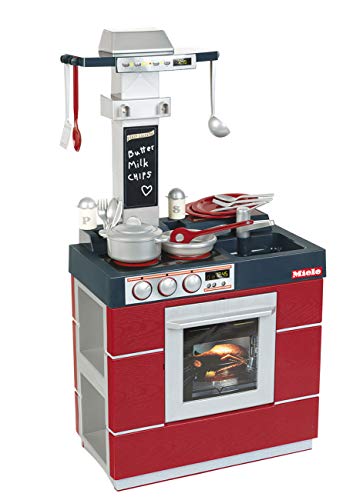 Theo Klein 9044 Cocina Miele Kompakt I Con horno, fregadero y numerosos accesorios I Se puede utilizar por ambos lados I...